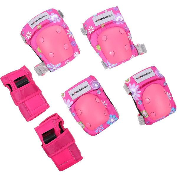6st Skyddsutrustning för barn Set för flickor Tillbehör för barn Skateboardutrustning för barn (XS, 1-5 år gammal, 10-35 pund)