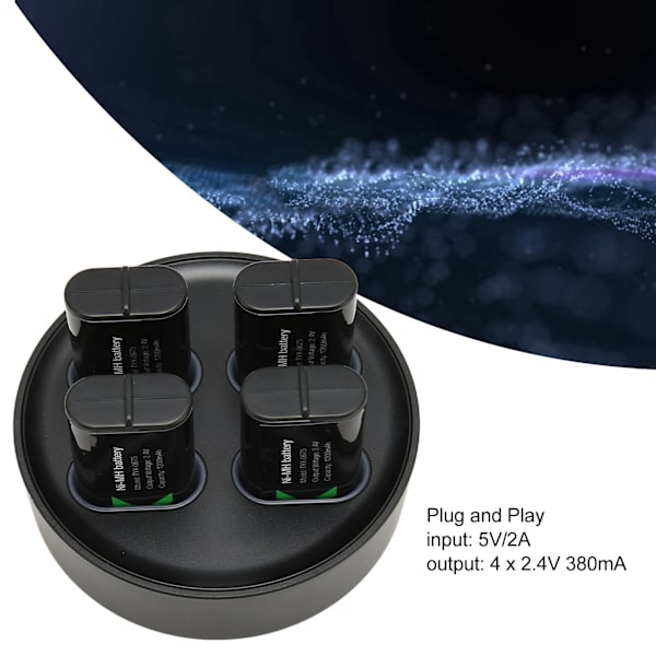 Laddningsbar batteriladdare 4 X1200mAh högkapacitets reservbatteri för X ONE för X Series spelkontroller