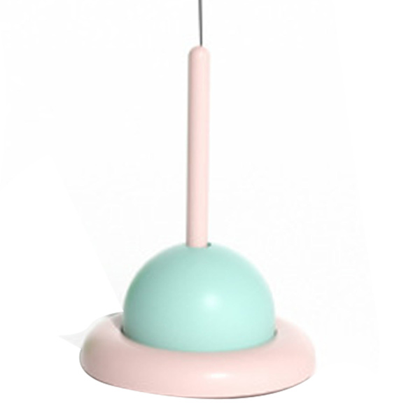 Katt Teaser Elastisk Ståltråd Stång Interaktiv Fjäder Teaser Pole Katt Leksak för Uttråkade Inomhuskatter Jaga och Träna Pink