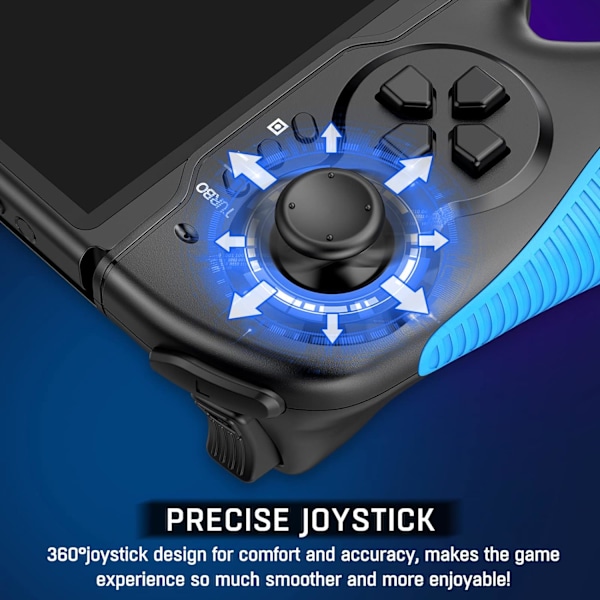 Brytere Kontrollere, One Piece Joy Pad Erstatning for Switch Pro Controller, Fjernkontroll Egnet for Store Håndspillere med Justerbar TURBO-funksjon Type A