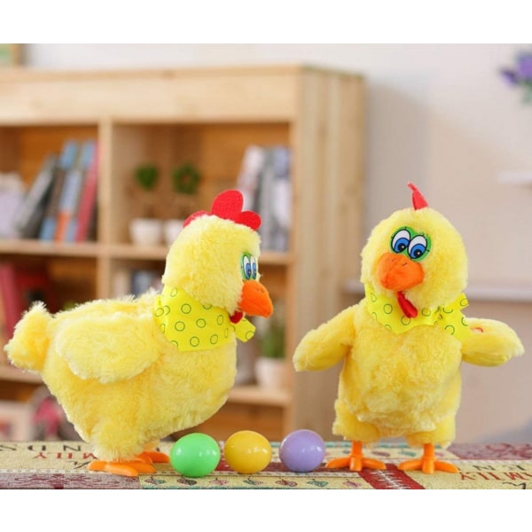 Läggande ägg Kycklingleksak Elektrisk interaktiv plyschdjur Sjungande leksaksdocka Present till barn