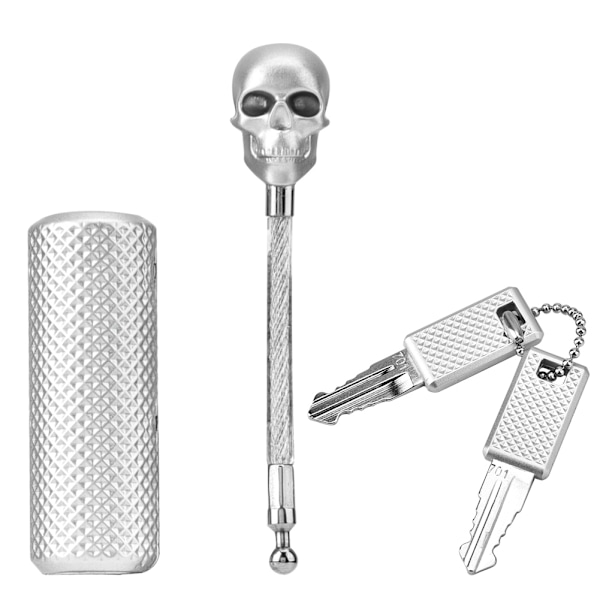Sikker kuffertlås Wire Rope Told Kode Skull Lås(Sølv)