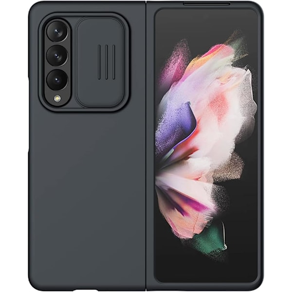 Samsung Galaxy Z Fold 3 Mobilskal - CamShield Silikonskal med Kameraskydd, svart