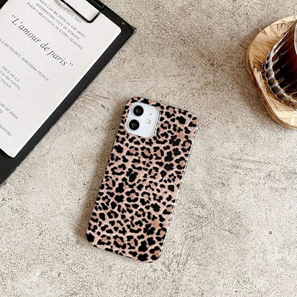 Leopard Cheetah Mönster Mobilskal för iPhone 12 Promax Tjejig Design Mjukt Flexibelt Skyddande Lyxigt Gummi Gel Baksida (iphone12Pr