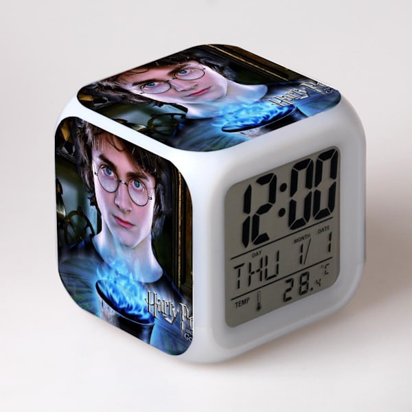 Harry Potter väckarklocka Harry Potter Harry Magic Färgglad stämningsfull LED Luminous väckarklocka（15）