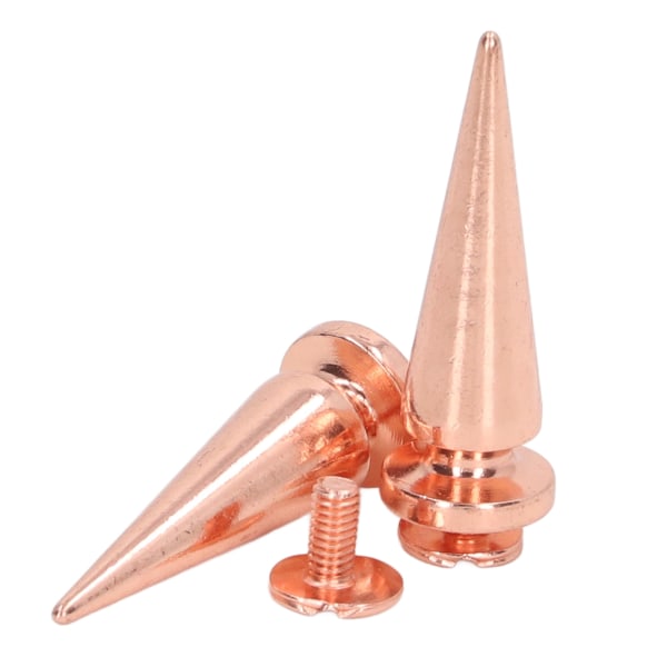 20 st spiknit med kon 10x29mm roséguld färg kläddekoration set kit för väska