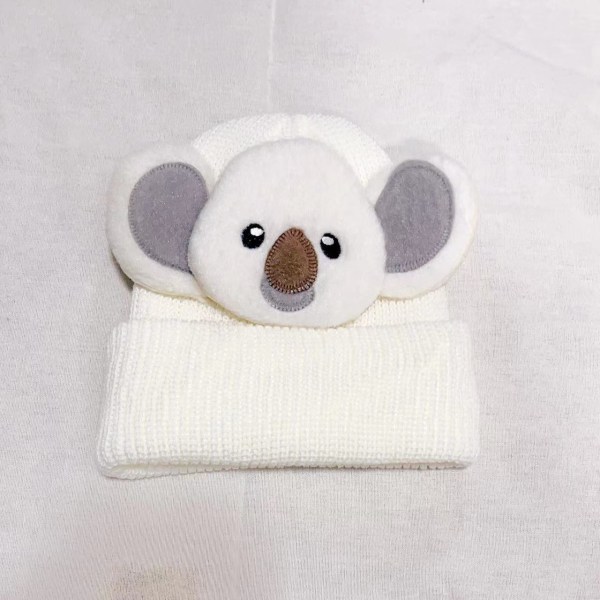 Söt stickad cap för barn, stickad tecknad djurhatt Härlig cap för studenter Flickor Pojkar，Koala