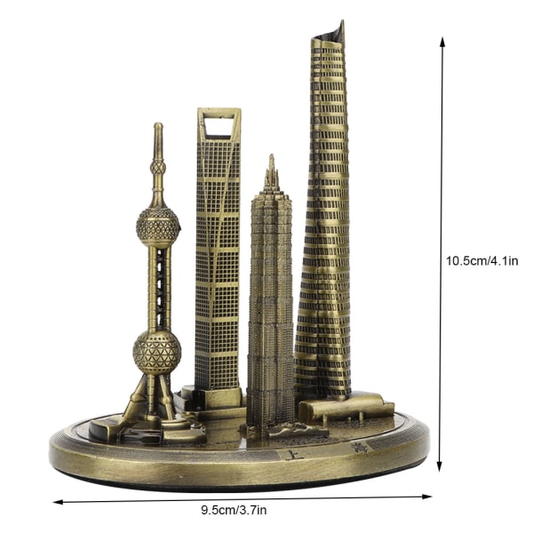 Shanghai Building Collection Model Oriental Pearl Tower Global Financial Center Souvenir Bronze S