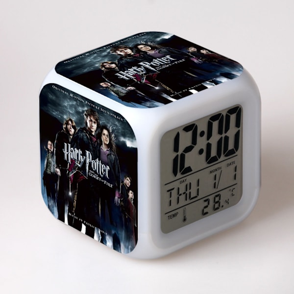 Harry Potter väckarklocka Harry Potter Harry Magic Färgglad stämningsfull LED Luminous väckarklocka（15）