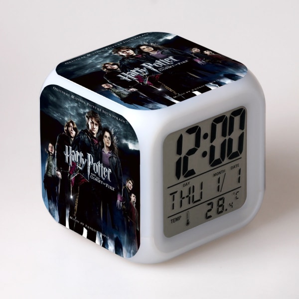 Harry Potter väckarklocka Harry Potter Harry Magic Färgglad stämningsfull LED lysande väckarklocka（19）