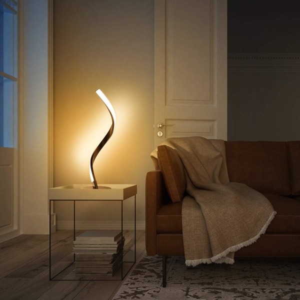 LED Spiral Bordslampa Sovrum Sänglampa