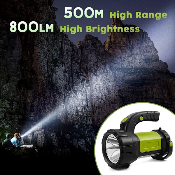 AlpsWolf Uppladdningsbar Campinglykta - 800LM LED, 3600mAh Batteri 2 - i - 1 Spotlight & Lykta för Nödsituationer Vandring & Strömavbrott green