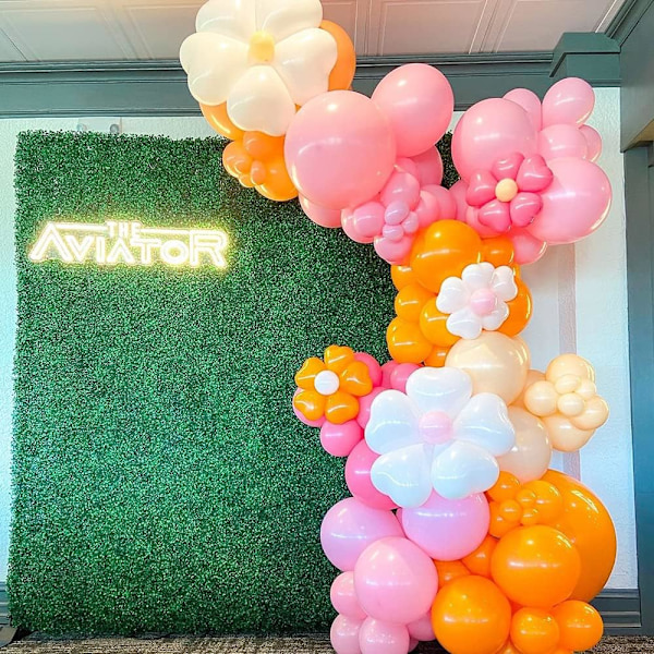 155 stk. Daisy ballonbue guirlande sæt Macaron Pink Yellow Retro Orange White Heart Balloner med Plum Clip Daisy formet blomst til to Groovy fest D