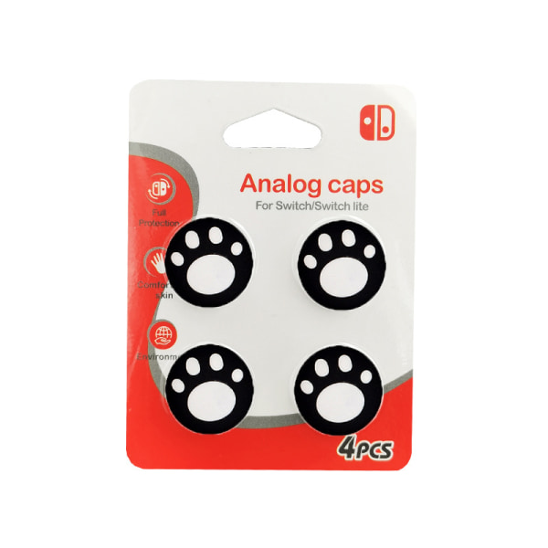 Söta kattklosdesign tumgreppskåpor kompatibla med Switch & Switch Lite & Switch OLED, joystick-lock mjukt silikonskydd