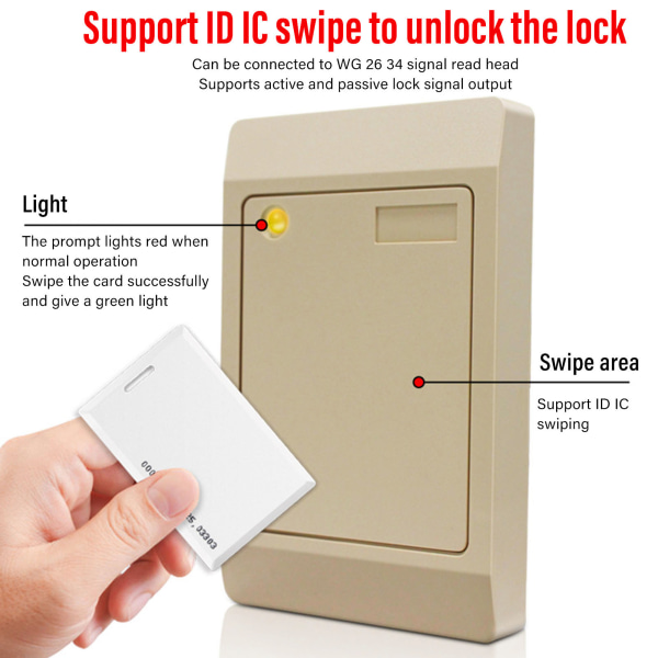 IC ID-kortinlukija Professional 125khz IP65 vedenpitävä pieni pääsykortinlukija ovijärjestelmään