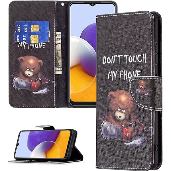 Kompatibel med Samsung S22 Plus Skal Lyxigt Elegant PU Läder Flip Folio Fodral med Kortfack Hållare Plånbok Ställ Magnetisk Spänne