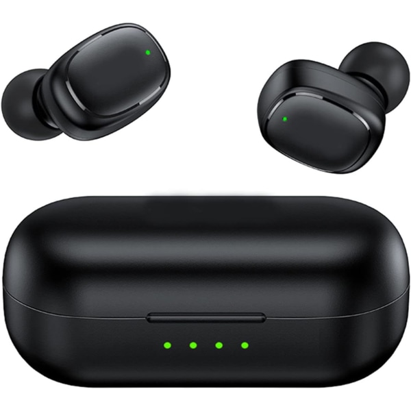 Bluetooth-kuulokkeet pienille korville, vain 3 g kevyet, stereobassolangattomat nappikuulokkeet, IPX6-vedenpitävät, pikalatauskotelo, Bluetooth-kuulokkeet yhteensopivat Black