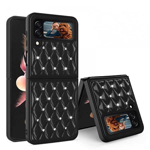 Läderfodral Kompatibelt med Samsung Galaxy Z Flip 3 5G, Anti-Drop Stötsäkert Lyxigt Skyddande Skal