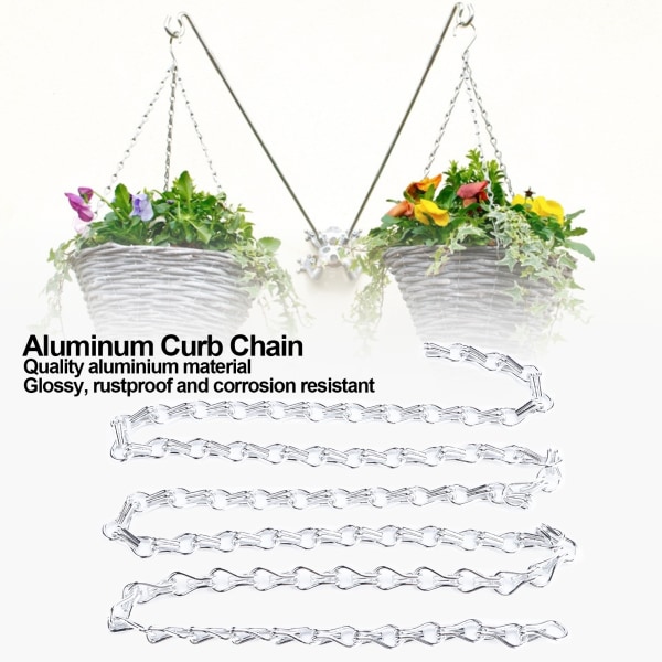 2Pcs Hanging Chain One Meter Rustproof Anticorrosion Convenient Assembly Light Fixture Chain for DIY Bird Feeders