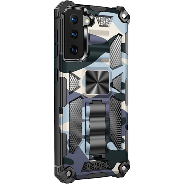 Samsung Galaxy S22plus puhelinkotelo, Camouflage kestävä kotelo raskaalla iskunkestävällä sotilastason putoamissuojauksella ja sisäänrakennetulla