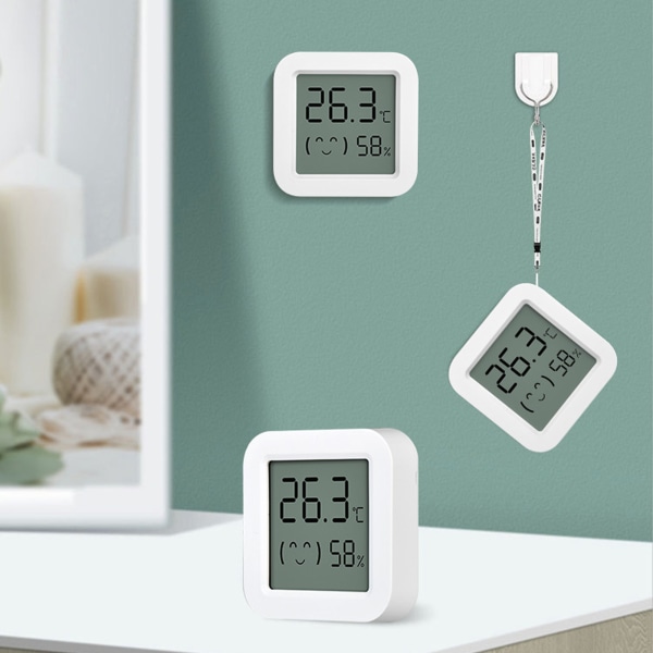 Temperatur Fuktighetssensor WiFi Intelligent Digital termometer Inomhus LCD Hygrometer Termometer för hushåll