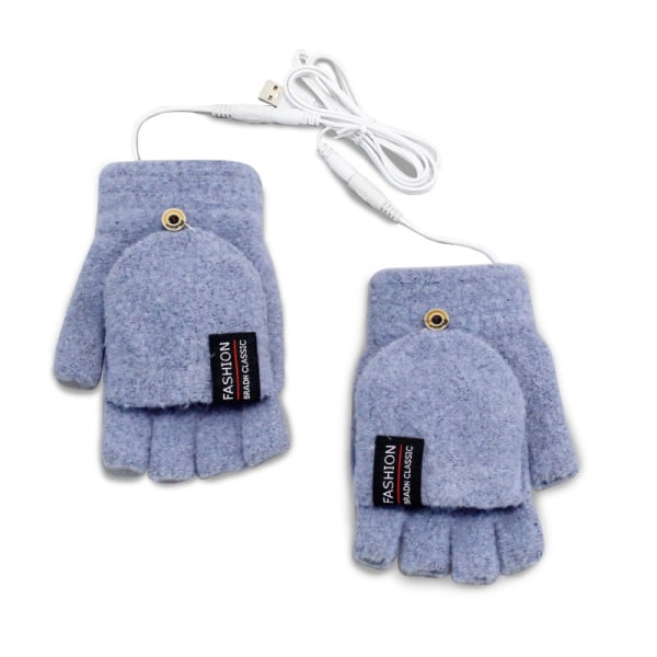Håll dig varm och mysig hela vintern med USB värmehandskar för kvinnor och män! (blå)