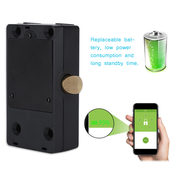 Smart Bluetooth-skapslåsskufflås Ubemannet containerlås med engelsk manual