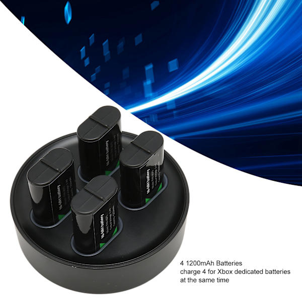 Laddningsbar batteriladdare 4 X1200mAh högkapacitets reservbatteri för X ONE för X Series spelkontroller