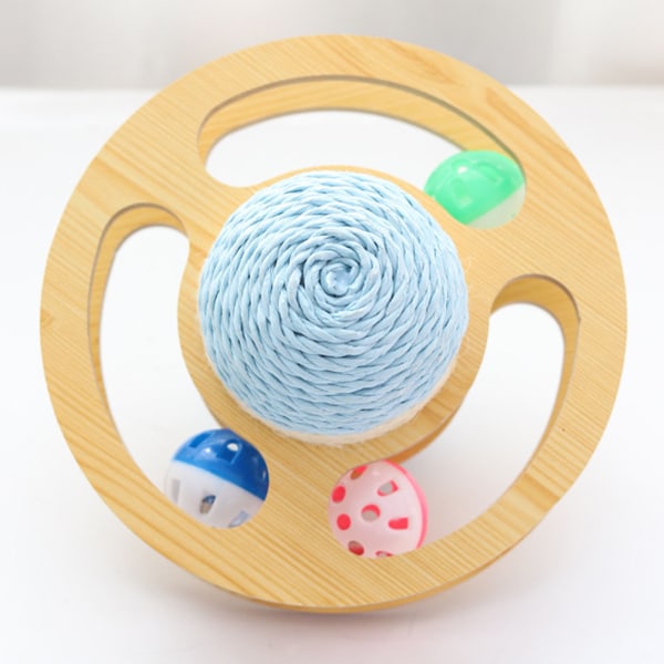 Kattklösleksak Innovativ Planet Skivspelare Slipning Klor Repmotstånd Dubbelsidig Sisal Kattunge Repboll 19cm7.5in