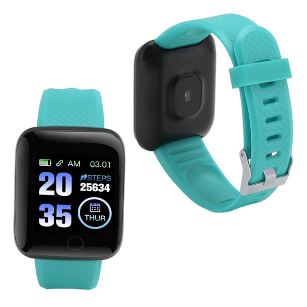 116 Plus Smart Watch 1,3 tums TFT färgskärm IP67 Vattentät Sport Smart Watch med Bluetooth meddelandepåminnelse Light Blue