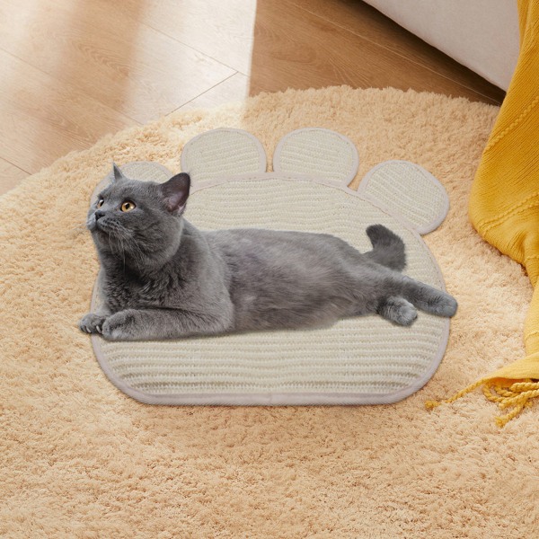 Sisal-kissan raaputustyyny Luonnollinen söpö muoto hiontakynsihuonekalut kissan lattian raapimistyyny kissoille kissanpennuille