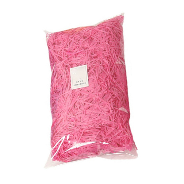 Pappersstrimlare Fyllning Utsökta Ljusa Färger Luktfri Raffia Fyllning Presentförpackning Stoppning för Presentförpackningsdekoration Pink 100g