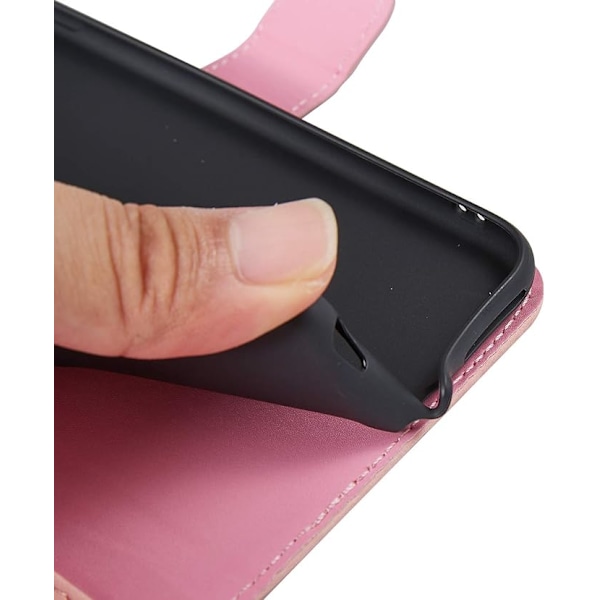 iPhone 7/8/SE 2020 Mobilskal, Härligt Elefant Kärlekshjärta Tecknat Mönster med Kortplats, Vikbart Ställ, Magnetiskt Flipskydd, Kompatibelt