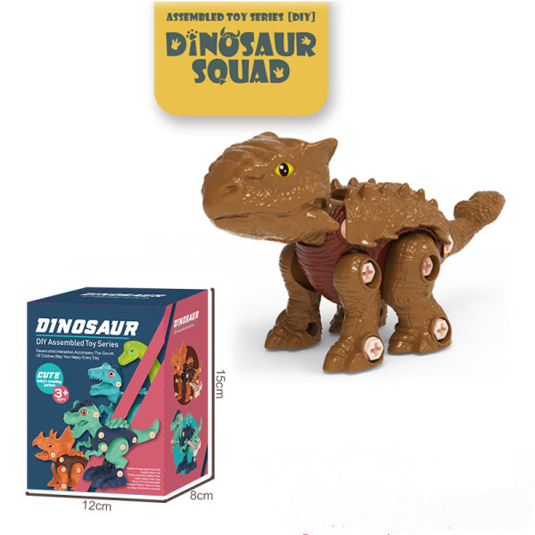 Dinosaurieleksaker, plocka isär Dinosaurieleksak för barn med elektrisk borr Gör-det-själv- set Pedagogisk present för pojkar Flickor