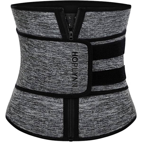 HOPLYNN Neopren Svettbälte Midjetränare Korsett Trimmer Shaper Bälte för Kvinnor Grey 4XL