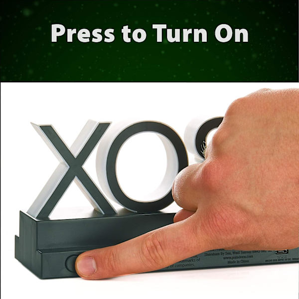 Xbox-ikoner Ljus, dynamiska och standardbelysningslägen, licensierad Xbox-spelbordstillbehör och spelrumsdekor, Xbox-present till män