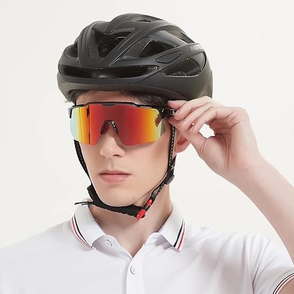 Cykelsolglasögon för Män Kvinnor TR90 Lättviktig Ram Herr Cykel Solglasögon med UV400 Skydd för Cykling Skidåkning Bilkörning Motor orange