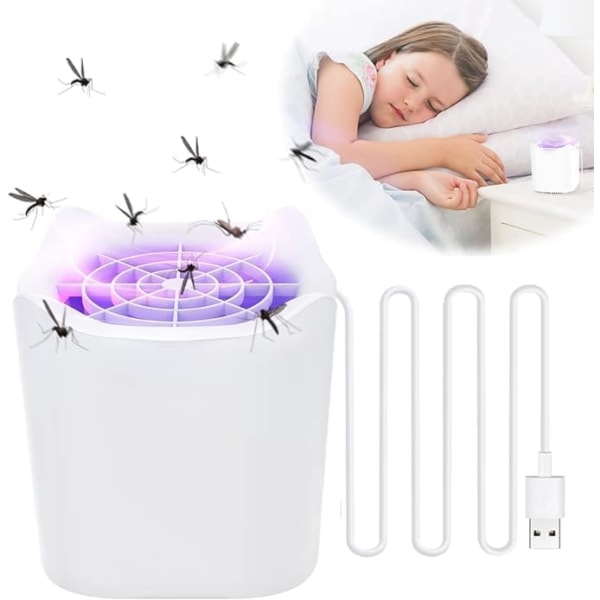 Mosquito Light, UV-hyönteisten tappaja, USB -ladattava kärpästen tappaja, kannettava sähköinen hyönteisten tappaja, hyönteisloukku, turvallinen lapsille ja lemmikkieläimille