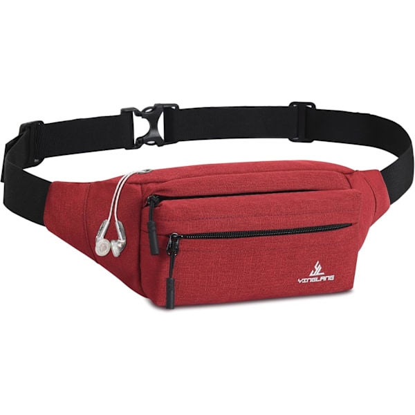 Midjeväskor Fanny Pack Hundpromenad Bum Bag med Justerbart Bälte Midjeväska för Resor Utomhussporter Löpning Vandring Jogging Kvinnor Män red