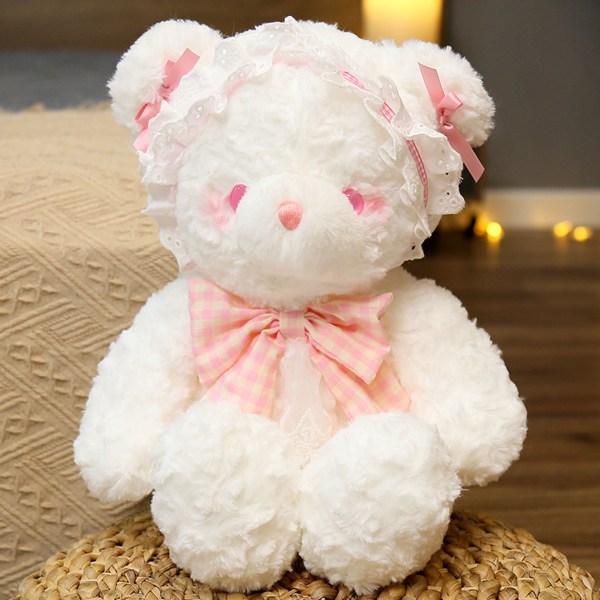 Plys dyredukke 45 cm Super blød behagelig berøring Sødt udstoppet dyrelegetøj til børn Pink Bear