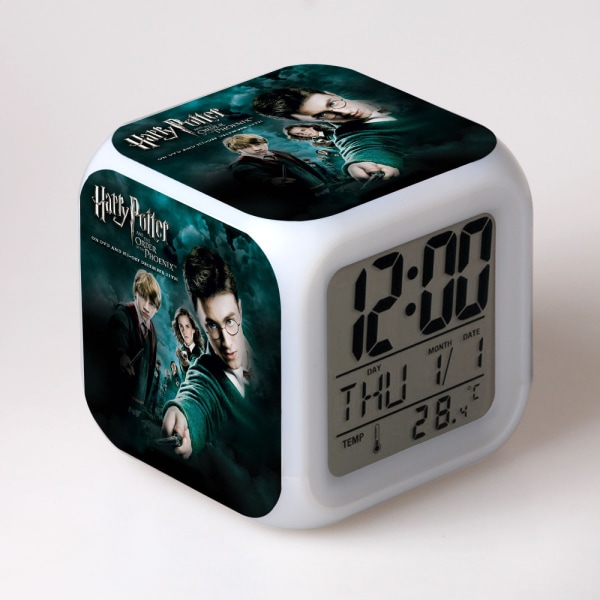 Harry Potter väckarklocka Harry Potter Harry Magic Färgglad stämningsfull LED Luminous väckarklocka（15）