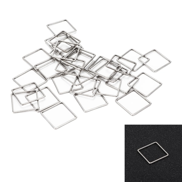 30 stk øredobber anheng hule geometriske kvadratiske ramme øredobber koblinger for DIY øredobber Halskjede Armbånd Craft