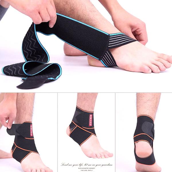 Ankelstöd, justerbart ankelstöd andningsbart nylonmaterial superelastiskt och bekvämt, 1 storlek passar alla, lämplig för sport (grå (1 par)) Gray 1 Pair