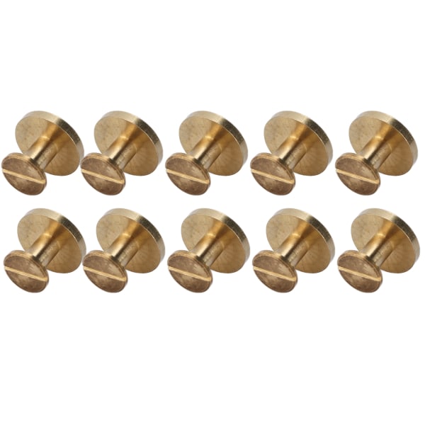 10 sarjaa kirjansidontakierre helposti sidottava purettava tukeva DIY-kirjanpidon niitit nahkatöihin Kirjanpito 13x18mm