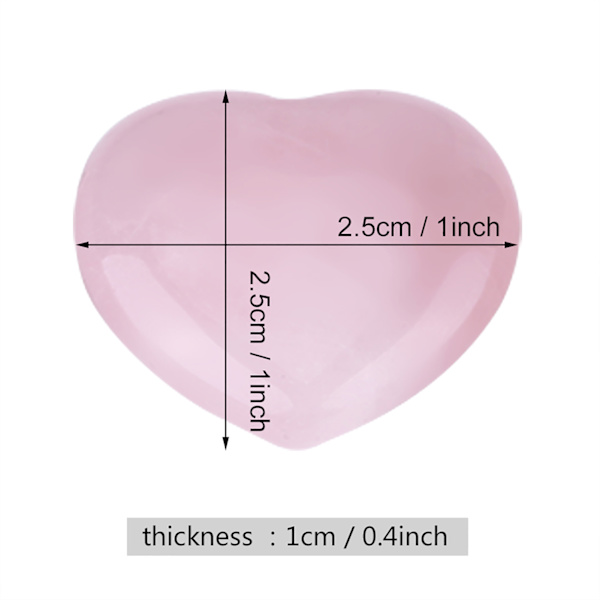 4 st Rose Quartz Hjärtformad Rosa Kristall Healing Sten Halvädelsten Dekor