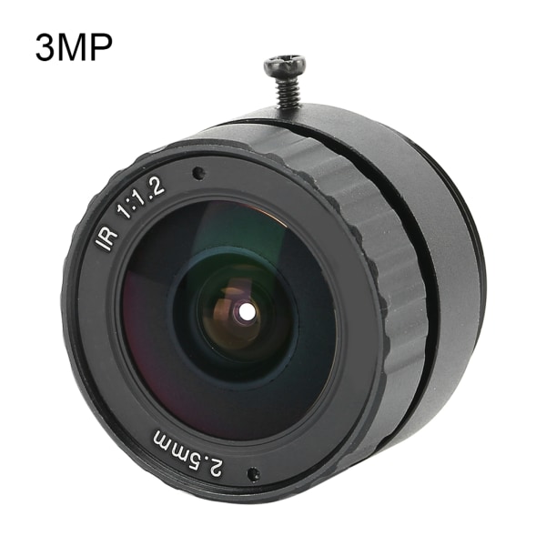 CCTV fast objektiv 2,5 mm 3MP-fäste CS High Definition för kamera