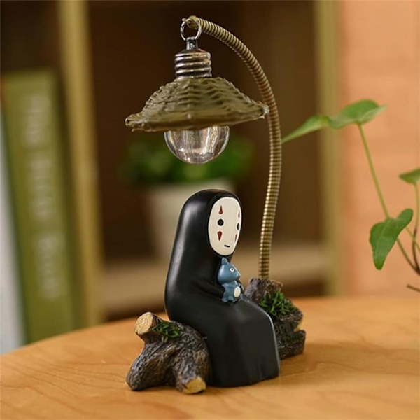 Anime No Face Man Figurer, Söta Cartoon Anime Nattljus Lampa Action Figur Leksaker för Barn Kid Hem Hus Decor (No Face Man)