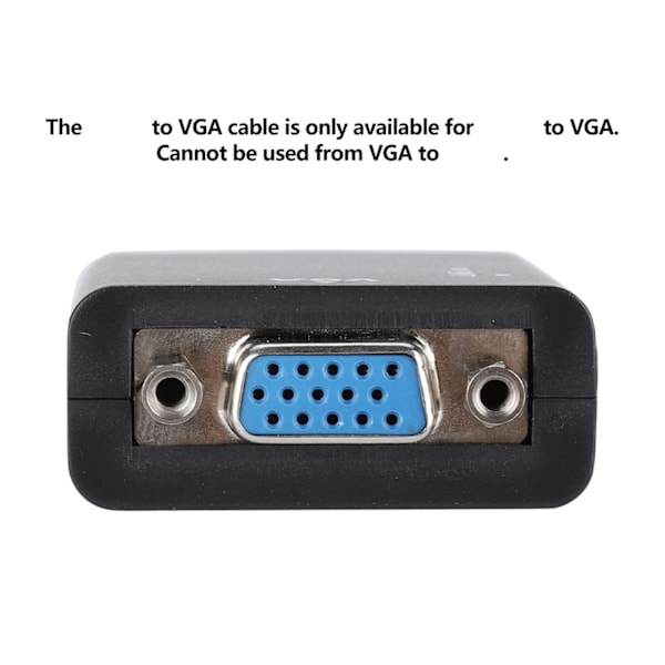 1080P bærbar HDMI til VGA adapter konverter kabel og USB strøm 3,5 mm lydkabel