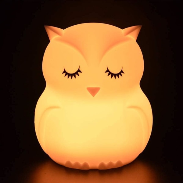Owl Little Night Light lampa och silikon lampe d'ambiance