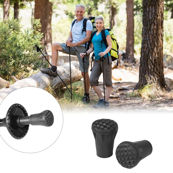 6pcs/set Replacement Outdoor Trekking Hiking Pole Tip End Walking Stick Cap Cover Protector